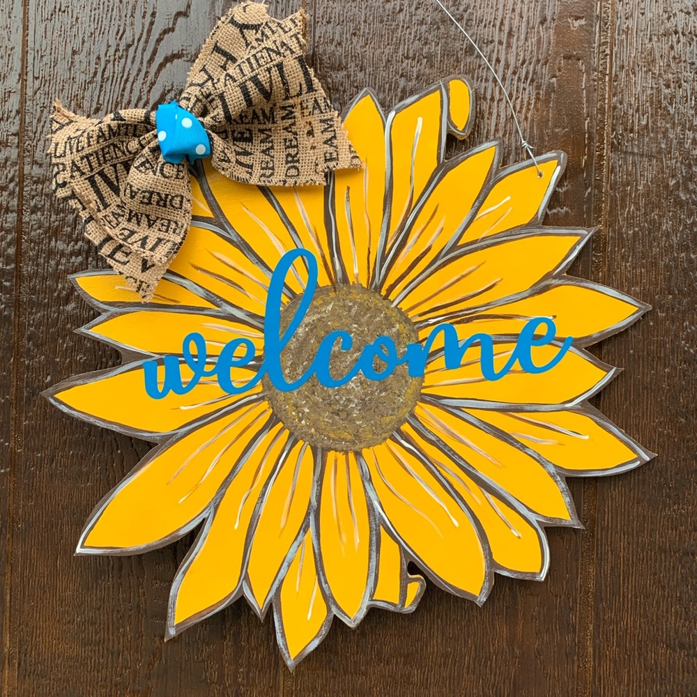 Sunflower door hanger